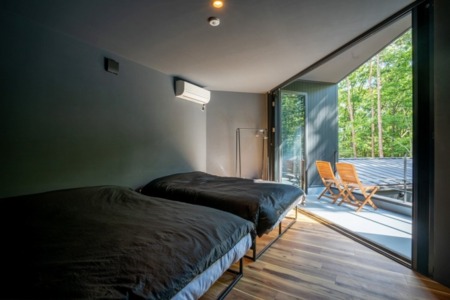 緑を感じ心休まる寝室